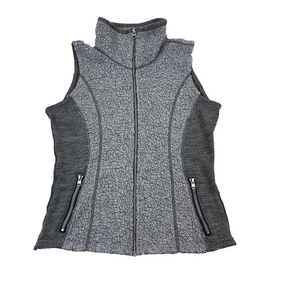 Kuhl Kozet Vest Womens Small Gray Wool Blend Sleeveless Full Zip Outdoor Sweater - Picture 1 of 8